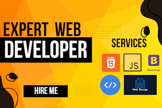develop responsive websites using HTML5 css3 js bootstrap