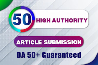 do 50 article submission manually