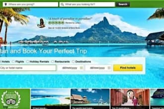 design rental website, real estate airbnb website vacation website