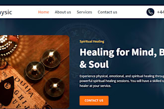 design spiritual landing page tarot reading website psychic reading website