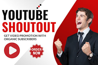 shoutout on 100m subscribers, organic youtube video promotion with backlinking