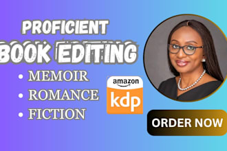 developmental line edit proofread and format your memoir romance fiction book