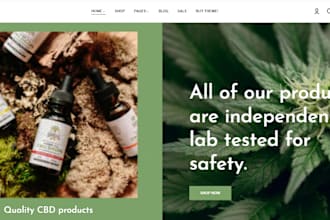 design cannabis shopify store cbd oil edibles concentrate sativa hybrid strain