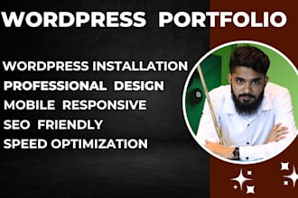 create and design professional wordpress portfolio