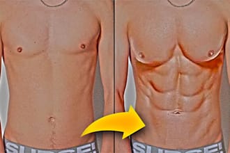 make your body six pack,slim,abs,muscles,reshape, photoshop edit