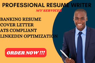 write banking and finance resume, cover letter, linkedin optimization