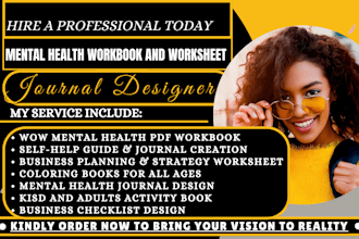 do wow mental health pdf workbook worksheet design journal checklist lead magnet