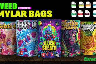 designing weed mylar bags and act