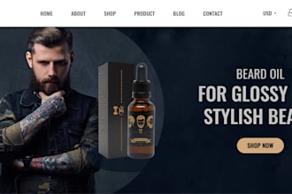 design beard oil shopify store beard care website hair care beard essential oil