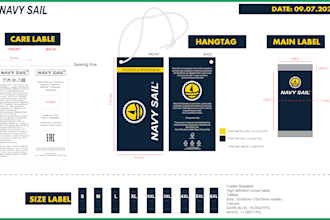 design clothing label, clothing tag, hang tag, price tag