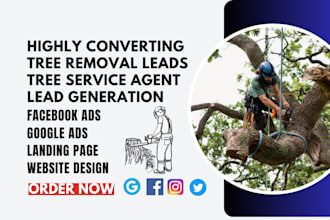 generate tree removal leads tree service cutting trimming stump grinding leads