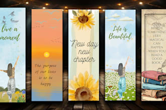 make high printable custom bookmarks with in 12 hours