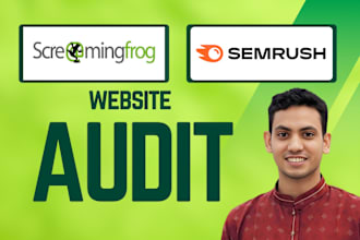 do screaming frog semrush google search console audit report with action plan