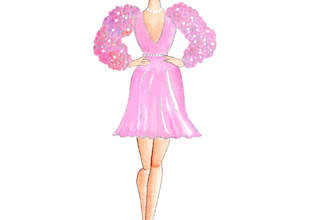 draw watercolor fashion illustration or sketch
