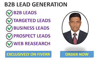 do b2b lead generation, prospect list, web research, email list, targeted leads
