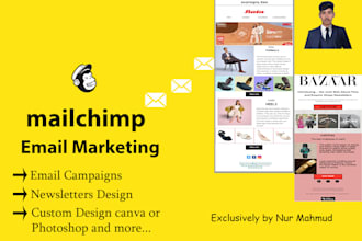 design your professional mailchimp  email template newsletter