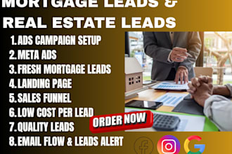 generate quality mortgage real estate leads wordpress landing page meta ads