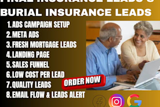 generate quality final expense leads burial insurance landing page meta ads