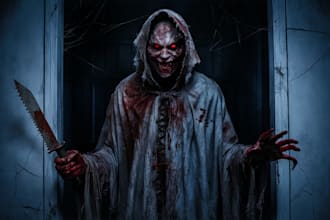 draw horror character illustration