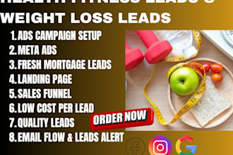 generate quality weight loss leads health and fitness landing page meta ads