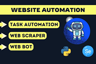 do web automation, web bot, and python scripting using selenium