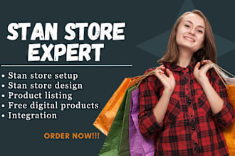 design stan store, setup stan store, build squarespace website