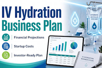 write an iv hydration therapy business plan for investors and licensing