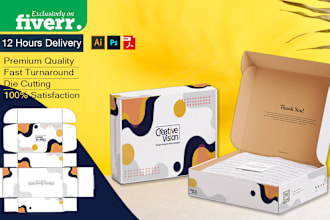 do mailer box and product packaging design with dielines