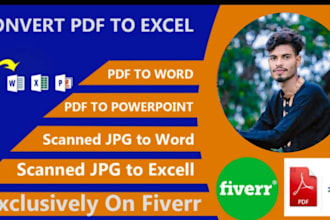 convert PDF to excel, scanned documents, and image to excel conversion