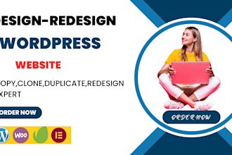 design, redesign, update, edit, copy clone wordpress website