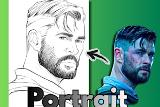 draw realistic portrait for you