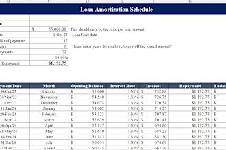 create loan amortization schedule, debt or loan calculator with repayment plan