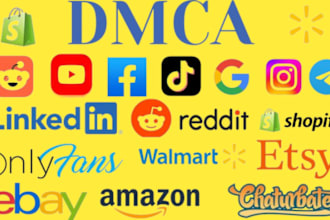send dmca takedown notice to google, reddit, ebay, etsy, shopify,fb, onlyfans,