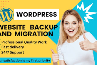 migrate, backup, move, transfer wordpress website or blog