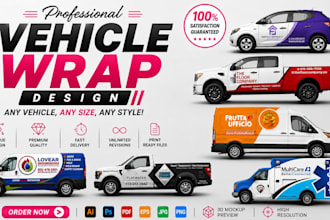 create professional vehicle wrap designs for cars vans trucks and vinyl graphics