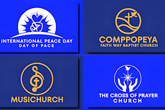 do unique minimalist church, religious ministry logo without any copyright