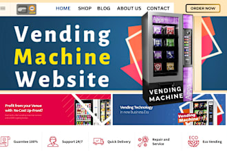 design vending machine website for vending machine business