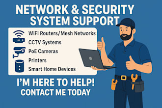 provide support for wifi routers, IP camera, printers, cctv system