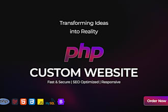 create custom PHP website