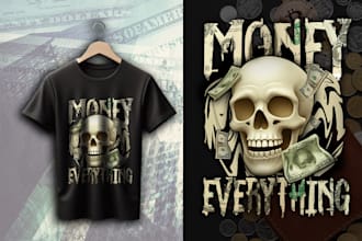 create custom trendy, typography t shirt designs