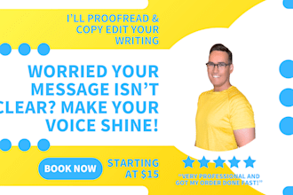 proofread and copy edit your writing for clarity and impact