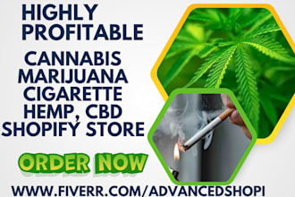 design cbd store marijuana cannabis wix store hemp cigarette cbd shopify website