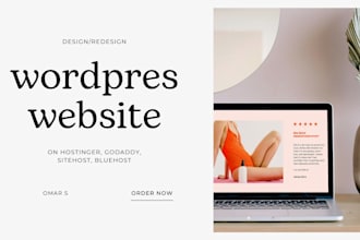 design wordpress website on bluehost godaddy siteground hostinger
