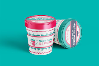craft a delicious ice cream shop, menu, and business card