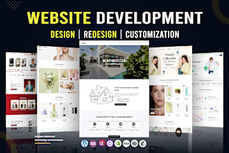 design wordpress website, squarespace, website redesign, dropshipping store