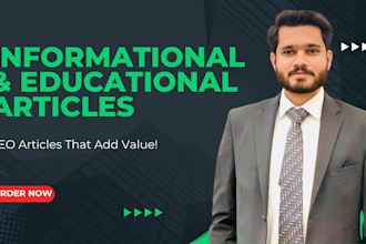 do informational and educational content writing