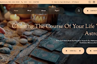 design spiritual website tarot reading psychic reading astrology website