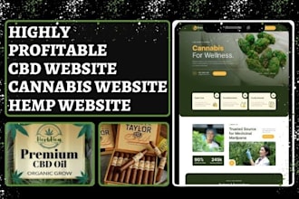design cbd website cannabis website tobacco website marijuana hemp website