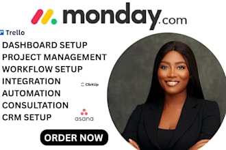 setup automations integrations with monday com trello asana clickup monday crm