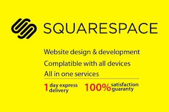 develop and design squarespace site for you